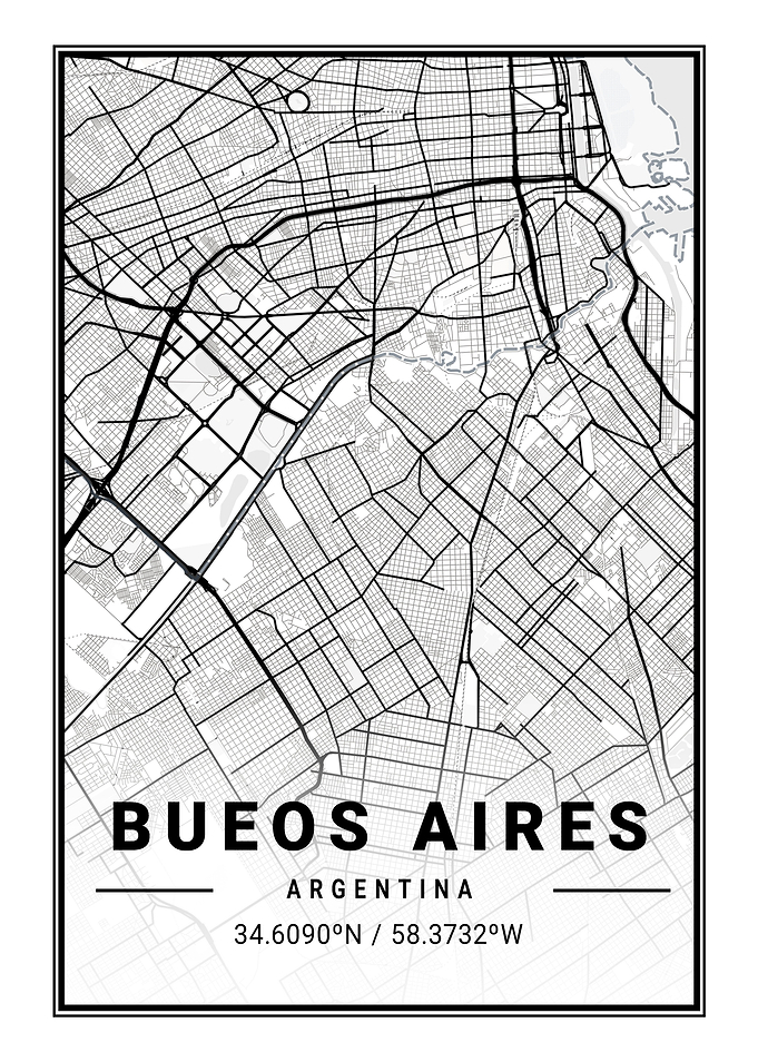 Bueos Aires Light City Map