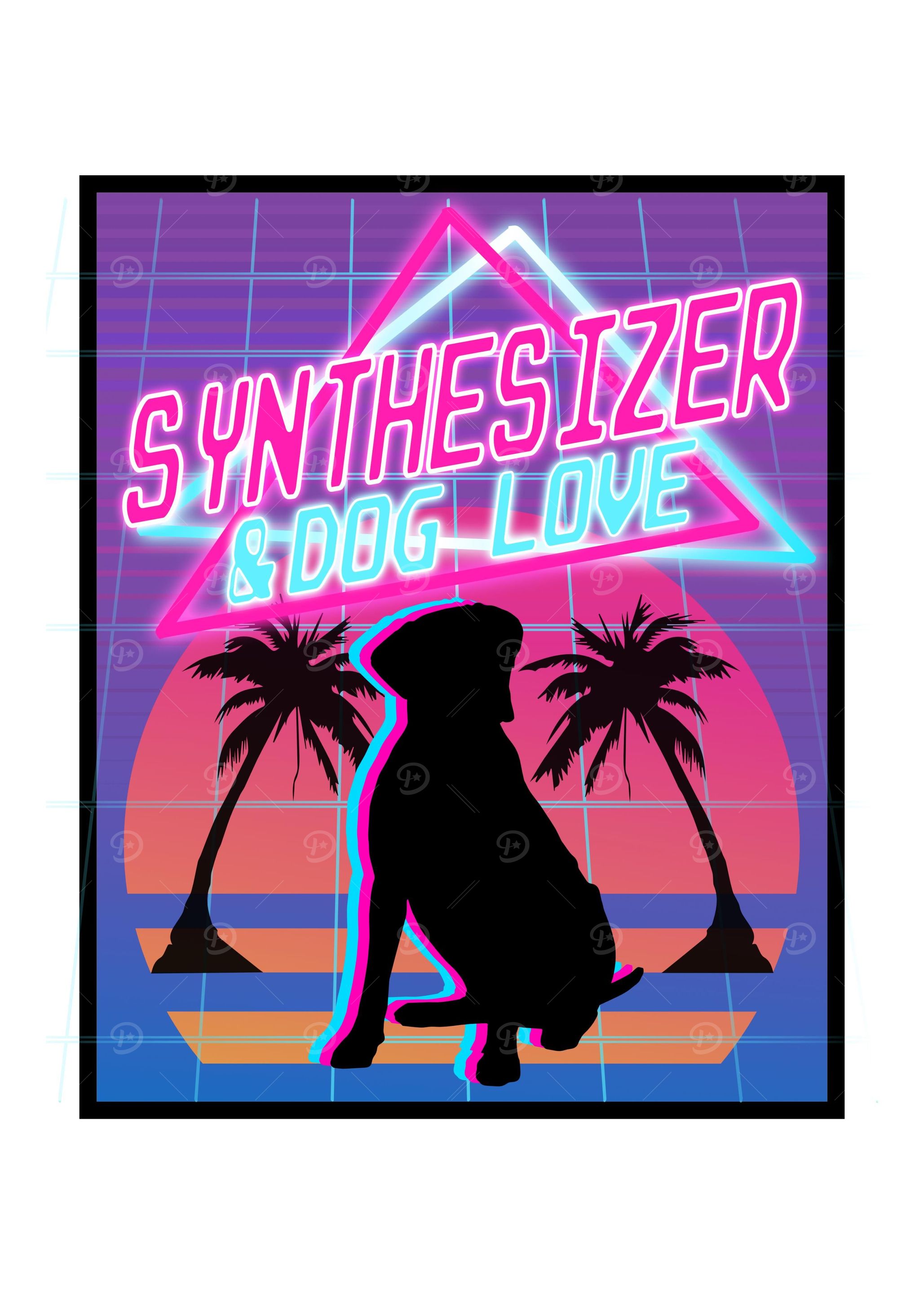 Vaporwave Dog Dad Retro