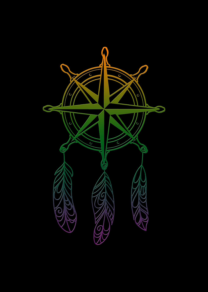 Compass Dream Catcher