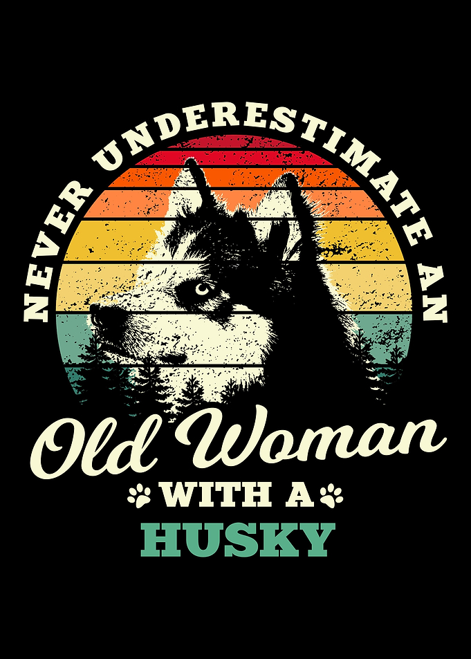 Woman With Husky