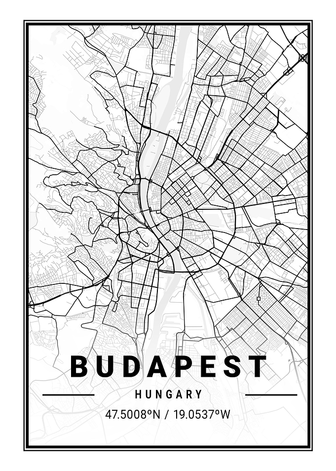 Budapest Light City Map