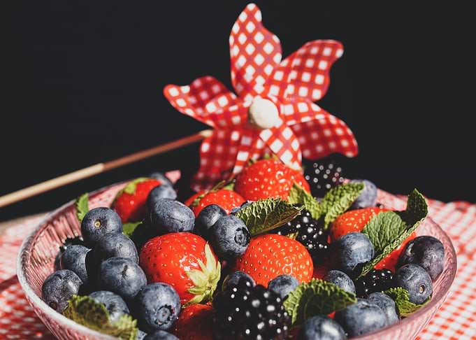 red and blue berry