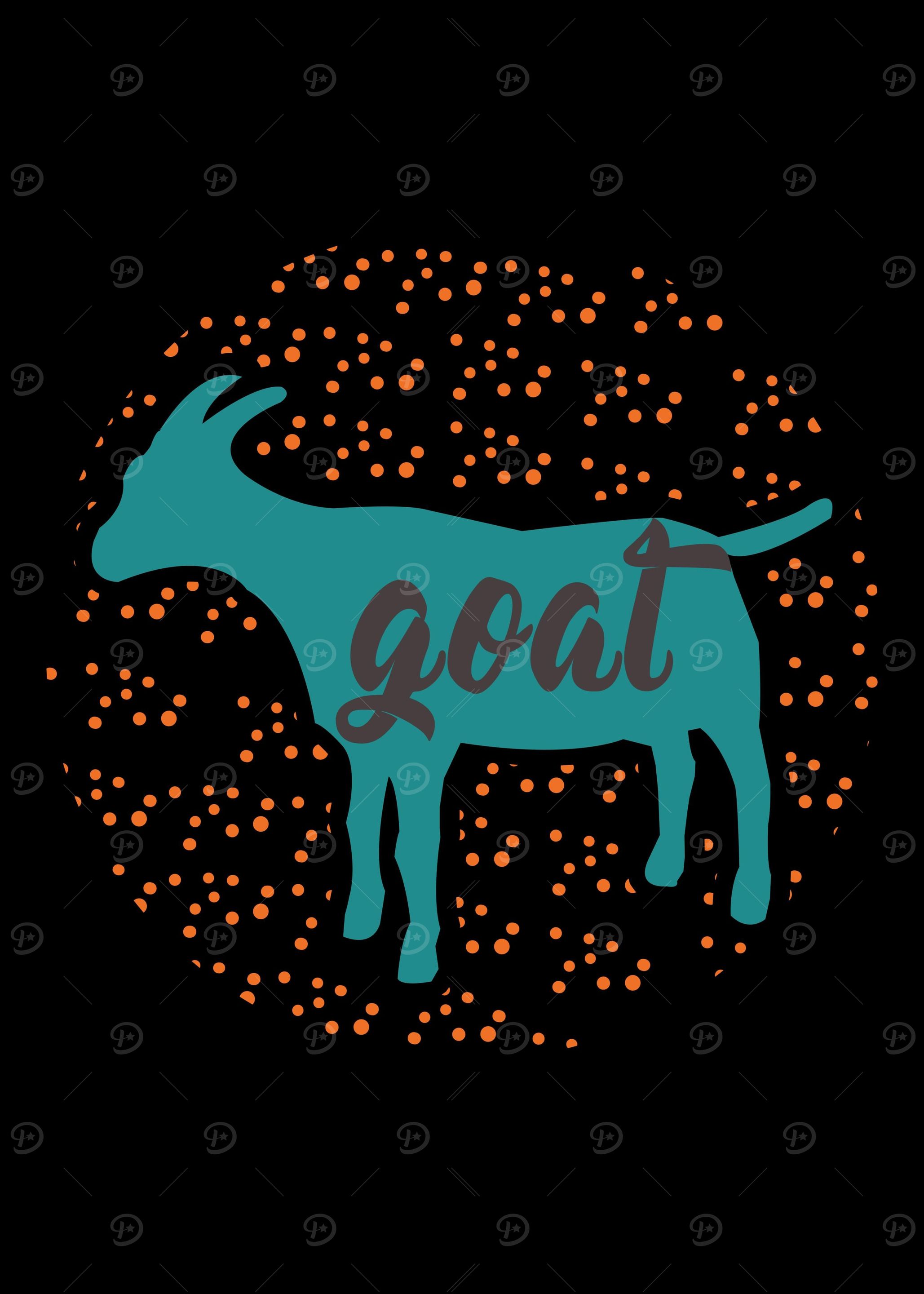 Goat Silhoutte Funny Graph