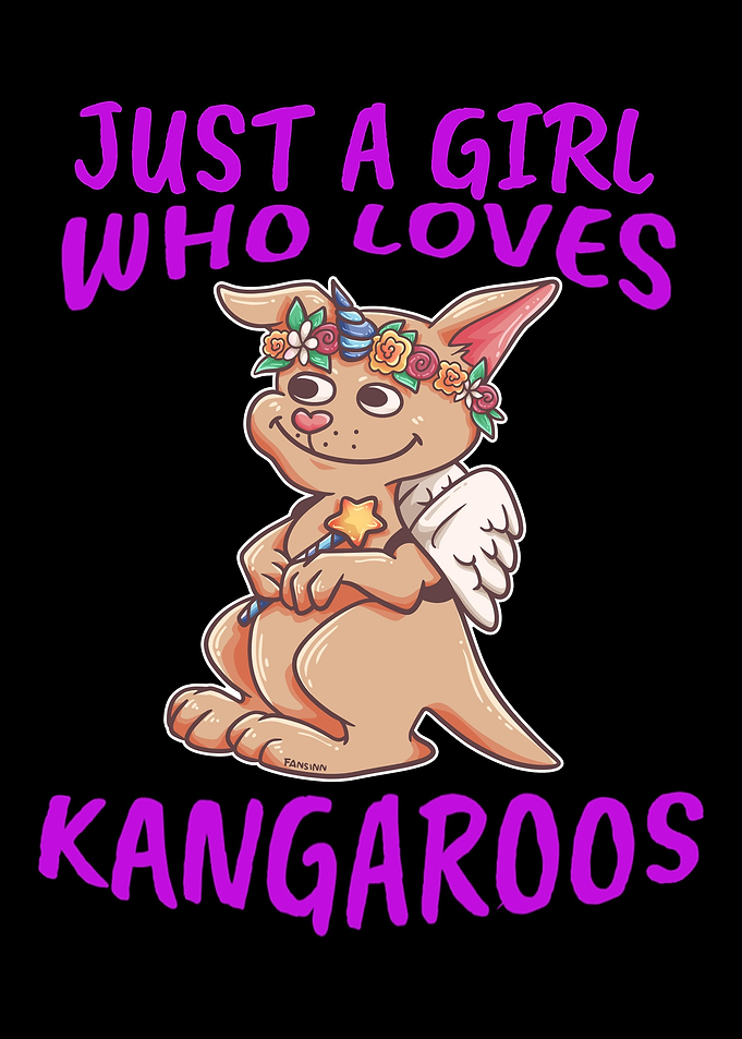 Girl loves kangaroo