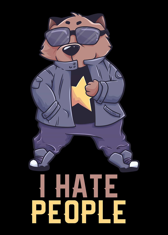 I Hate People Wombat Gift