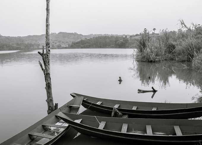 Lake at sunrise Uganda