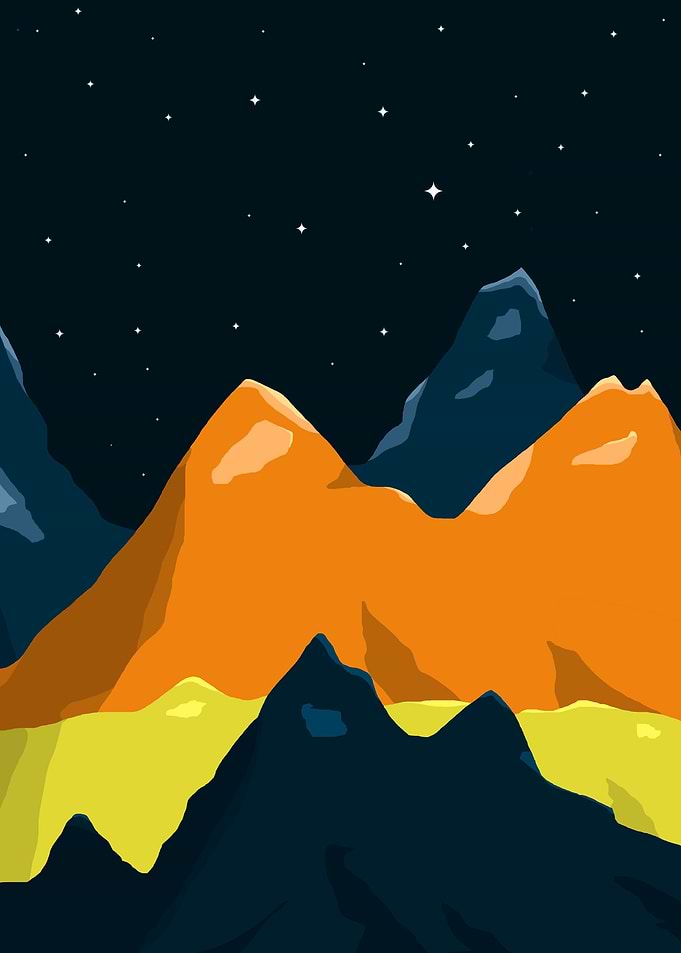 Mountains In Bright Color