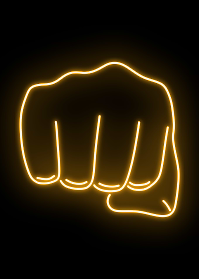Fist Bump Neon Sign
