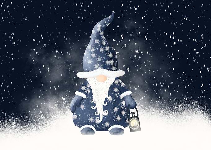 Winter Night Nordic Gnome
