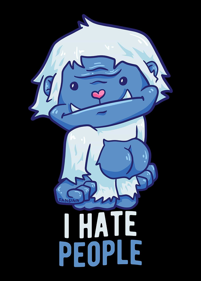I Hate People Yeti saying