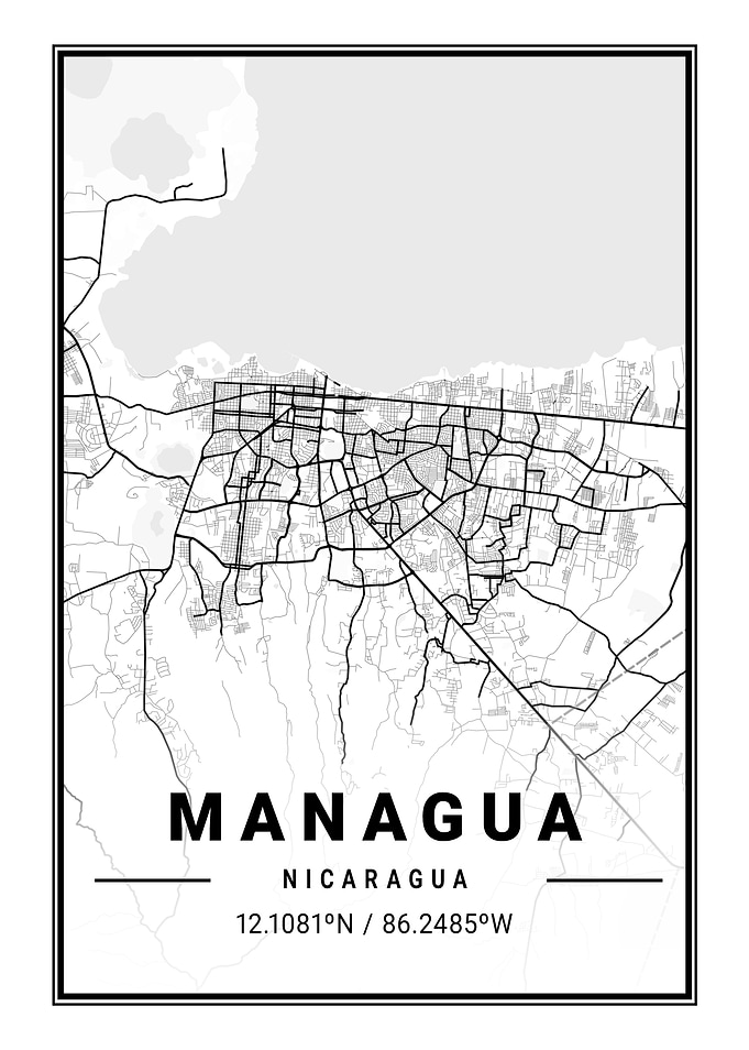 Managua Light City Map