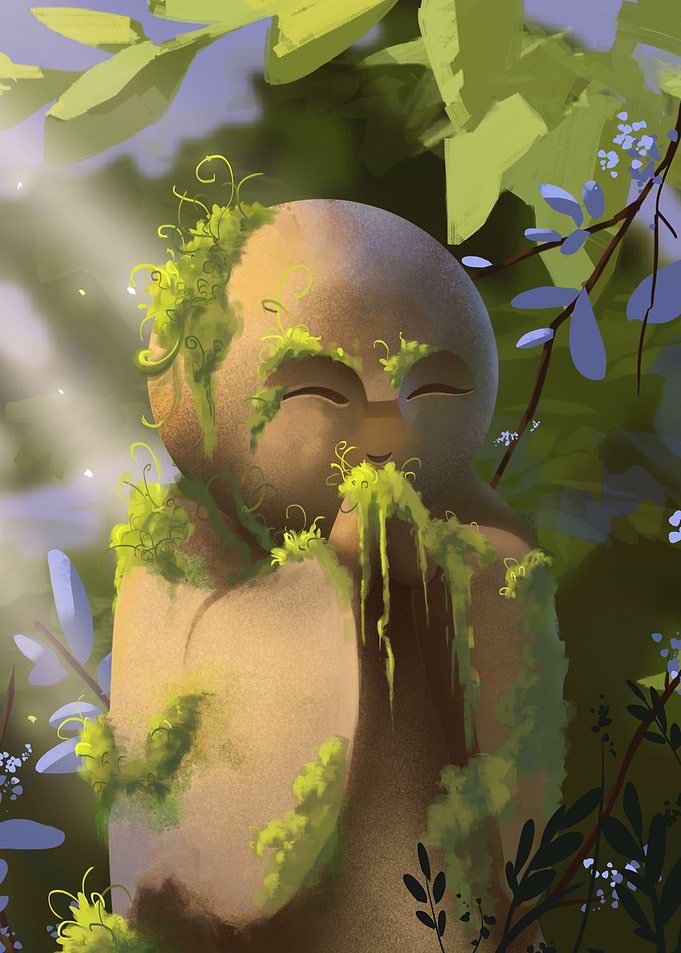 Statuet in prayer