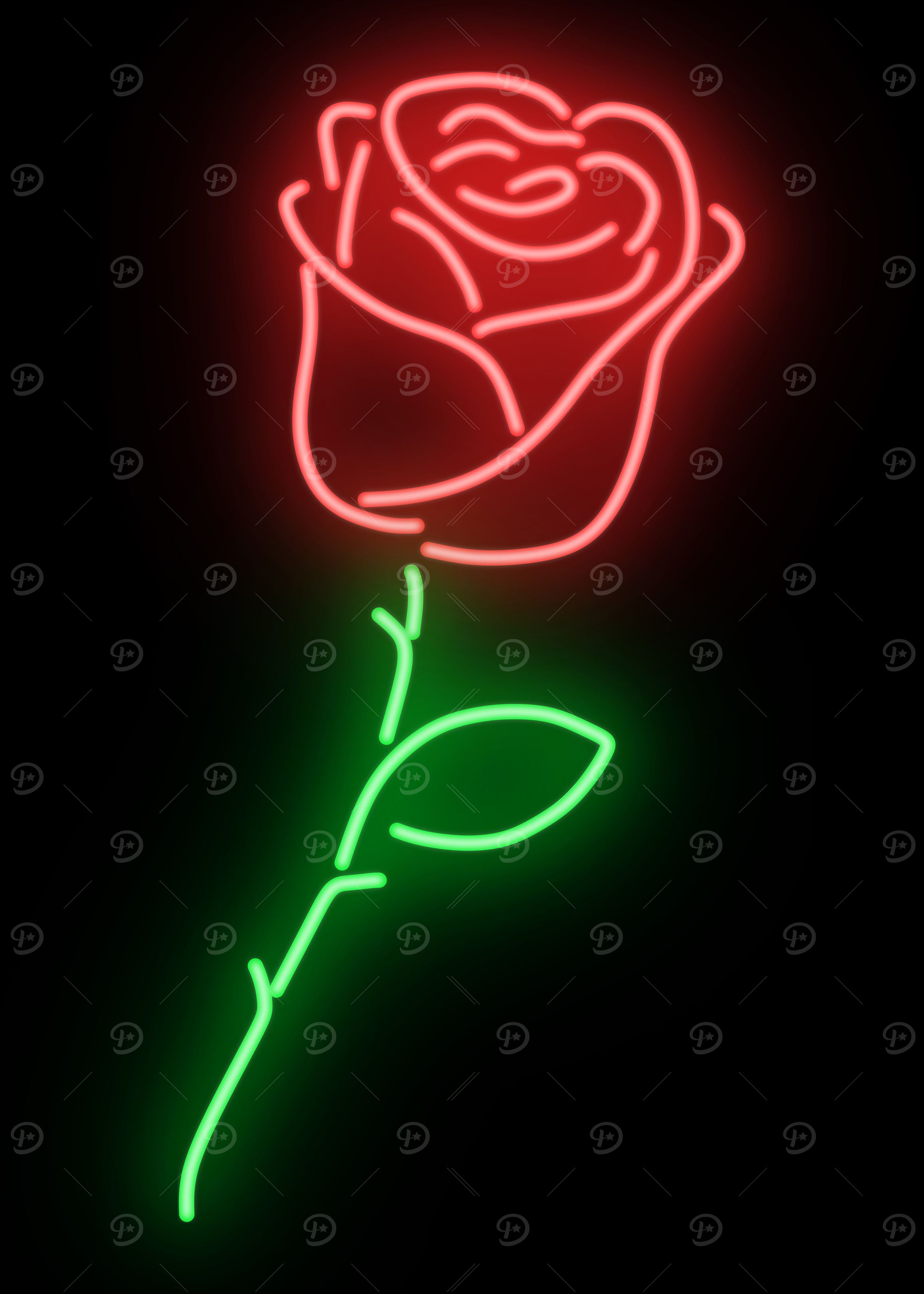 Red Rose Neon Sign