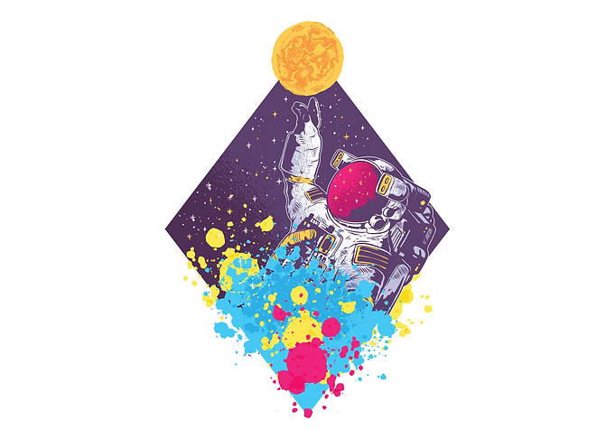 Abstract Astronaut Galaxy