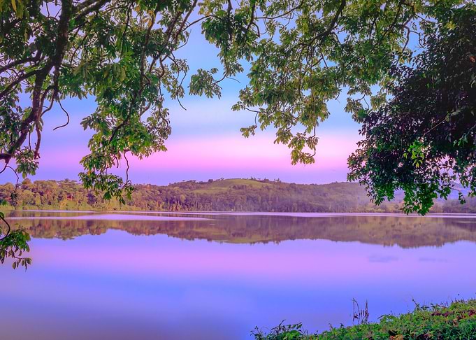 Lake at sunrise Uganda