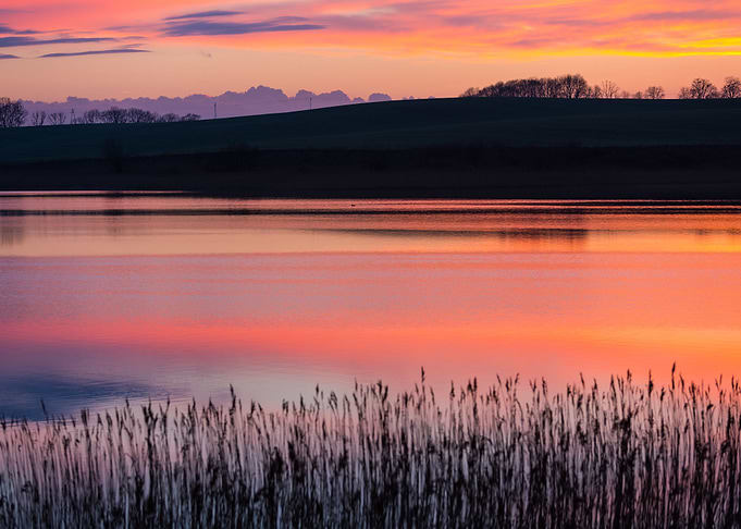 Water Landscape Lake Sunse