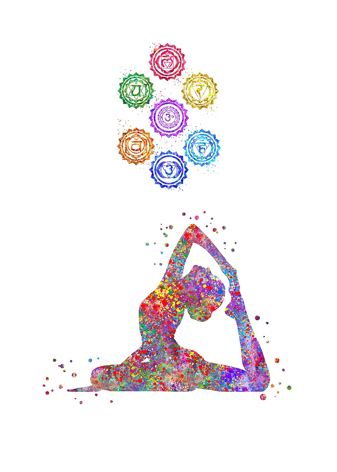 Lady yoga pose
