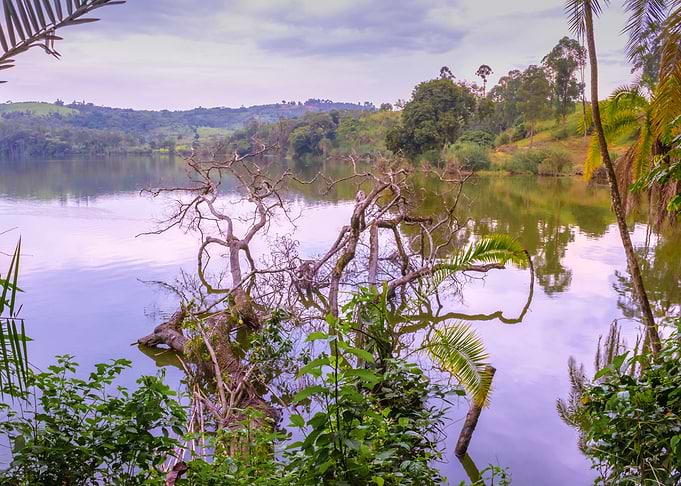 Lake at sunrise Uganda