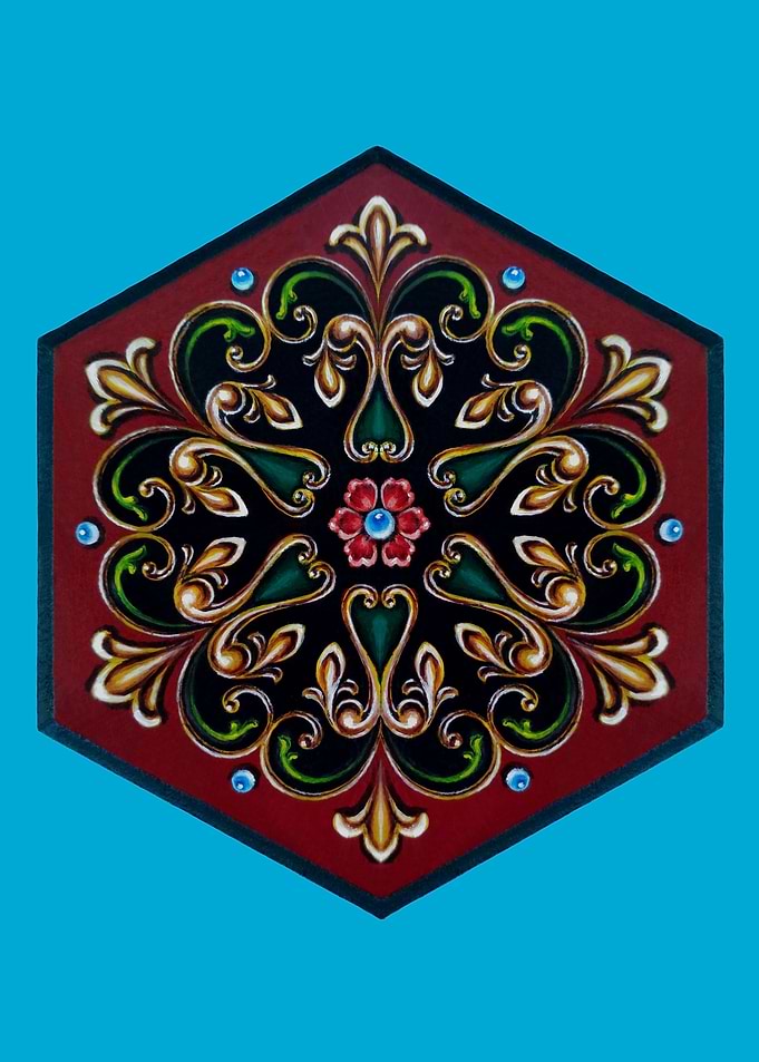 Hexagonal ornament