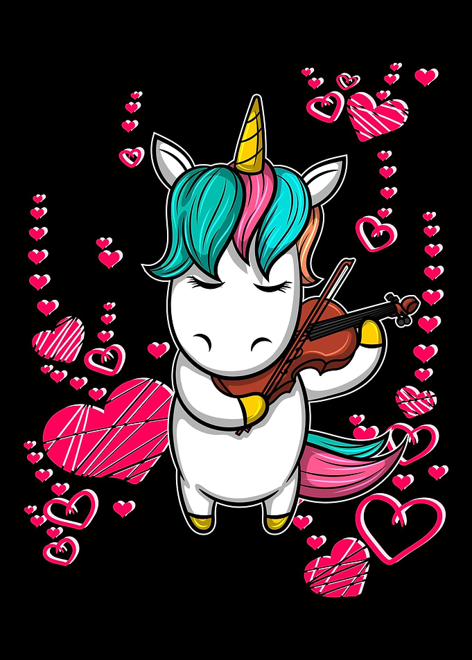 Unicorn Music Violin Heart