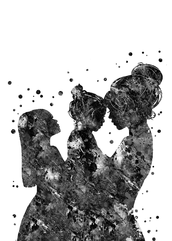 Mother and daughters