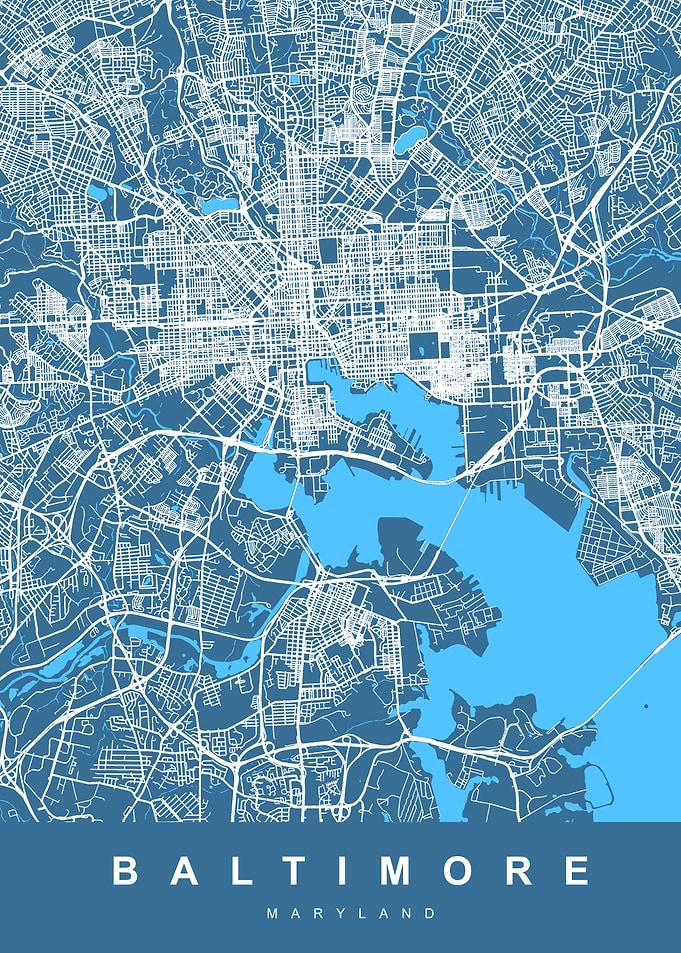 Baltimore Map Maryland US