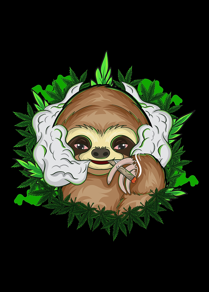 Weed Smoking Stoned Sloth
