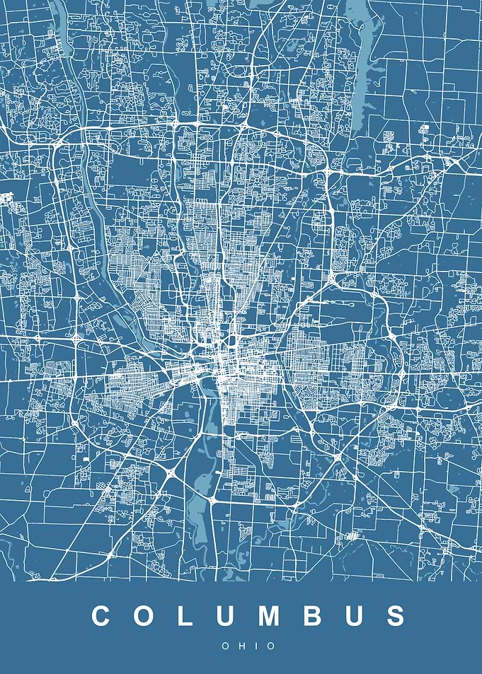 Columbus Map Ohio US