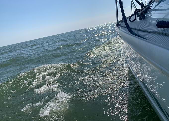 Sailing at sea