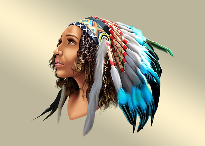 Indian woman smudge