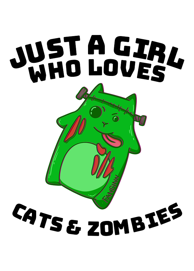 Cat zombie monster girl
