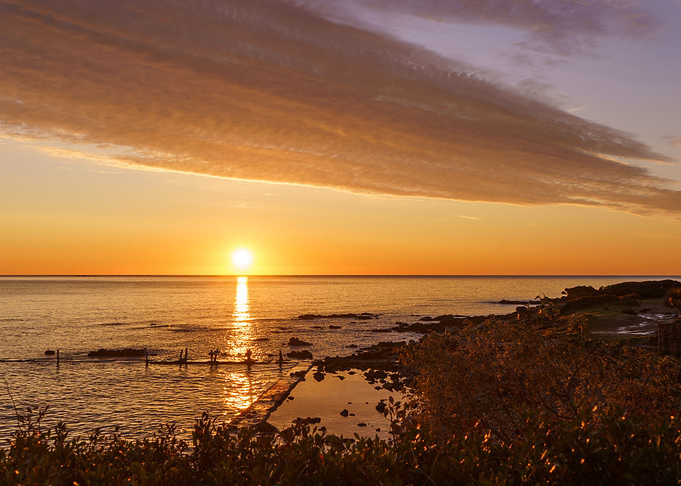 Sun born orange sunset sky