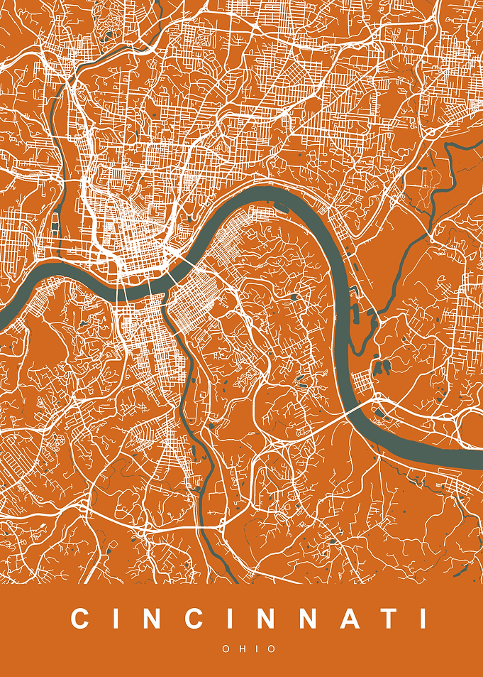 Cincinnati Map Ohio US
