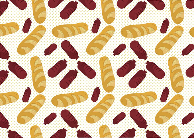 Bread And Sausage Pattern