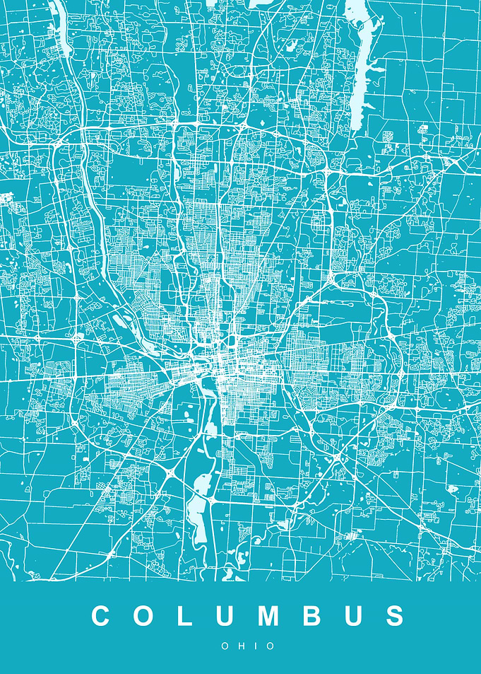 Columbus Map Ohio US