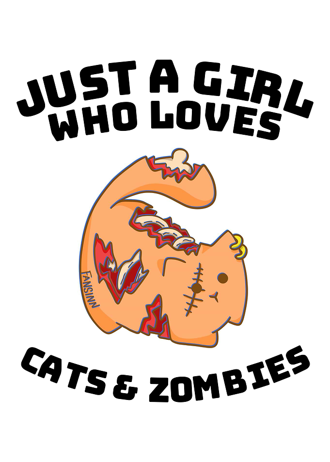 Cat zombie monster girl