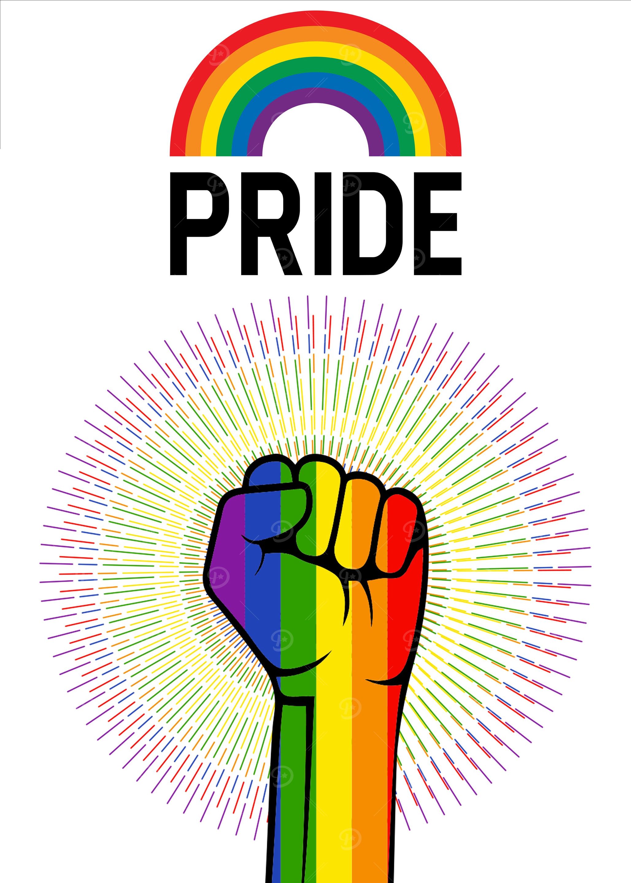 Pride Rainbow fist lgbt