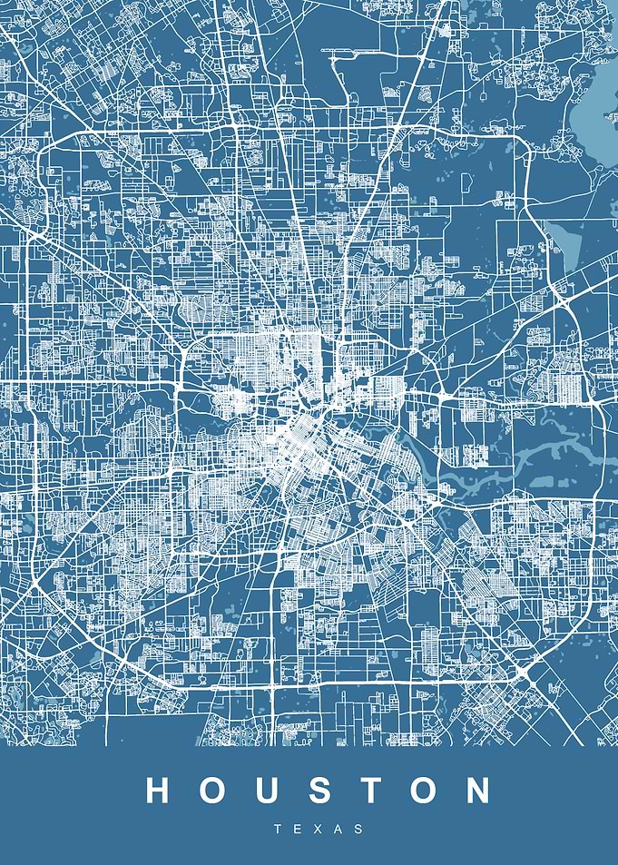 Houston Map Texas US