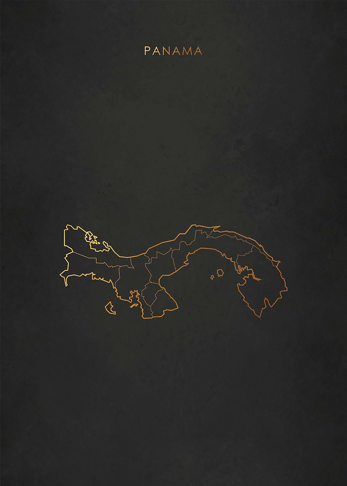 Gold Panama Map