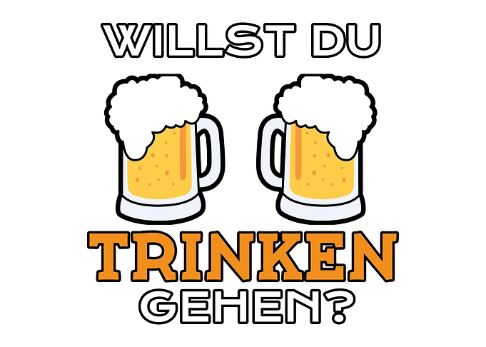 Beer glass drinking