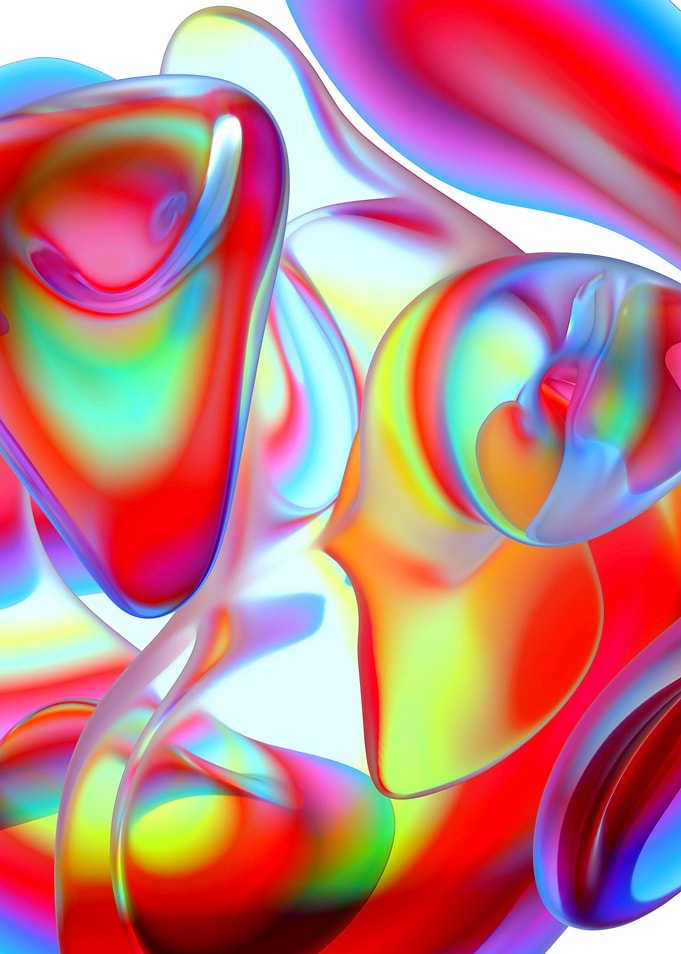 3d art rainbow flower