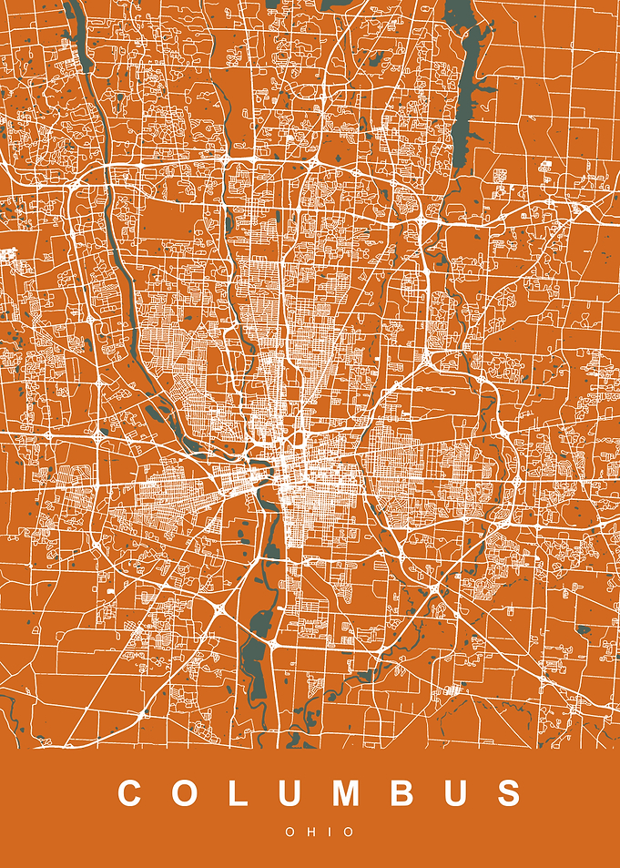Columbus Map Ohio US