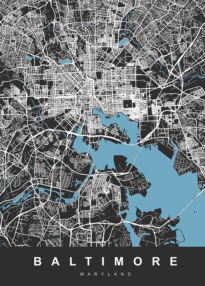 Baltimore Map Maryland US