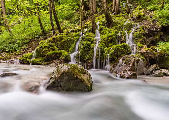 Idyllic little waterfall