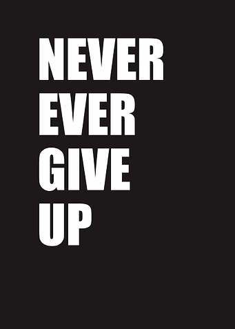 NEVER EVER GIVE UP