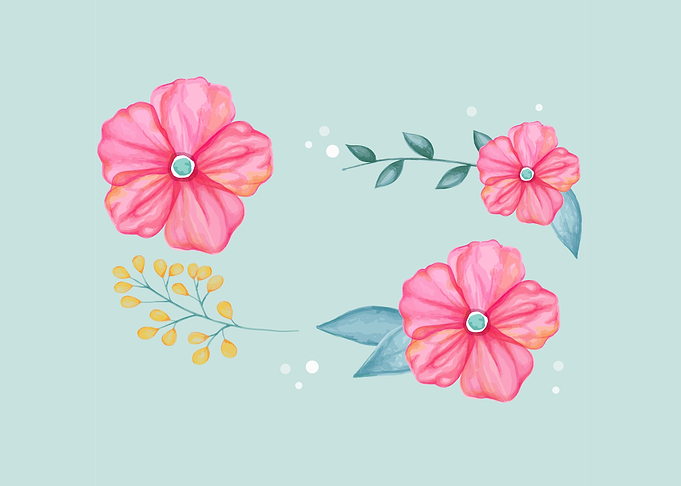 Turquoise flowers