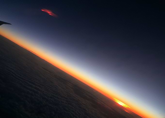 sunset beyond the clouds