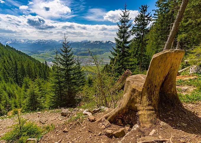 Panorama in the Alps