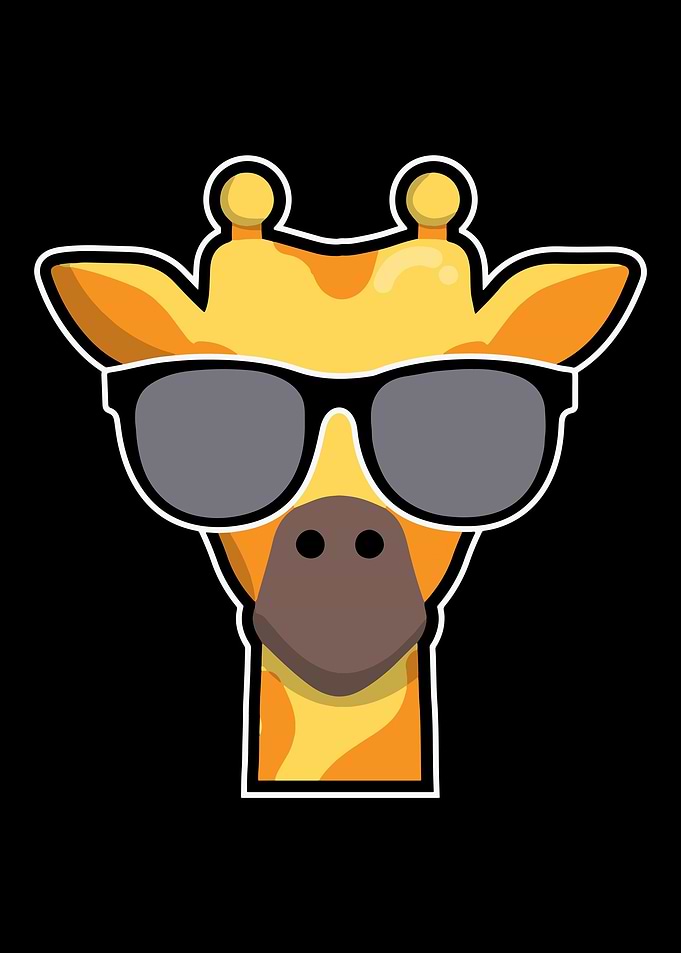 Giraffe with glasses