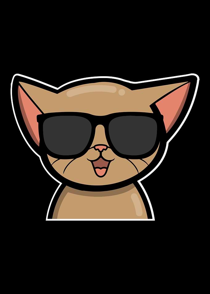 Cat with glasses